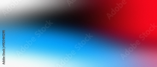 Glowing red white and blue grainy gradient background, abstract digital banner header cover backdrop design