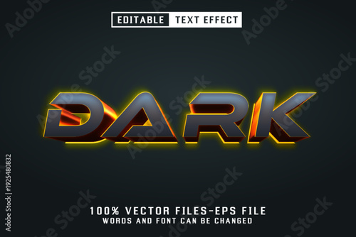 Dark Editable Text Effect