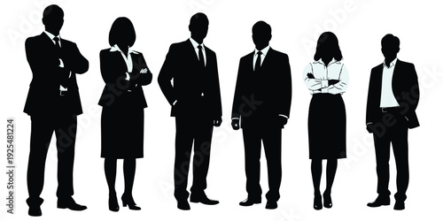 Business professionals, corporate teamwork, office collaboration, workplace diversity, leadership communication, career success, modern business culture, flat vector illustration