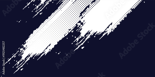 Dots halftone white \u0026 blue color pattern gradient grunge texture background. Dots pop art comics sport style background grunge