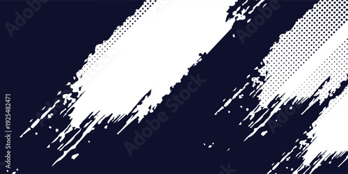 Dots halftone white \u0026 blue color pattern gradient grunge texture background. Dots pop art comics sport style background grunge