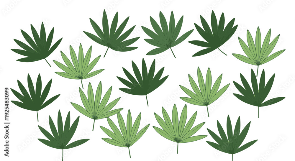 Fototapeta premium Abstract Green Palm Leaves Pattern for Palm Sunday Religious Celebration and Spiritual Design
