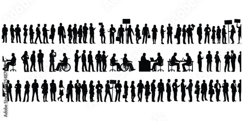 Diverse community, inclusive workplace, professional collaboration, social interaction, teamwork support, business diversity, equality representation, modern society, flat vector illustration