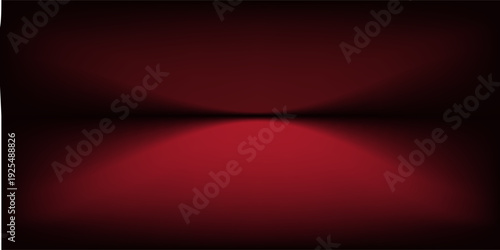 Abstract gradient podium background. Empty red 3D studio background. Clean scene for product presentation mockup template.background vector