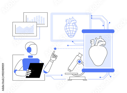 Lab-Grown Organs for Transplants abstract concept vector illustration.