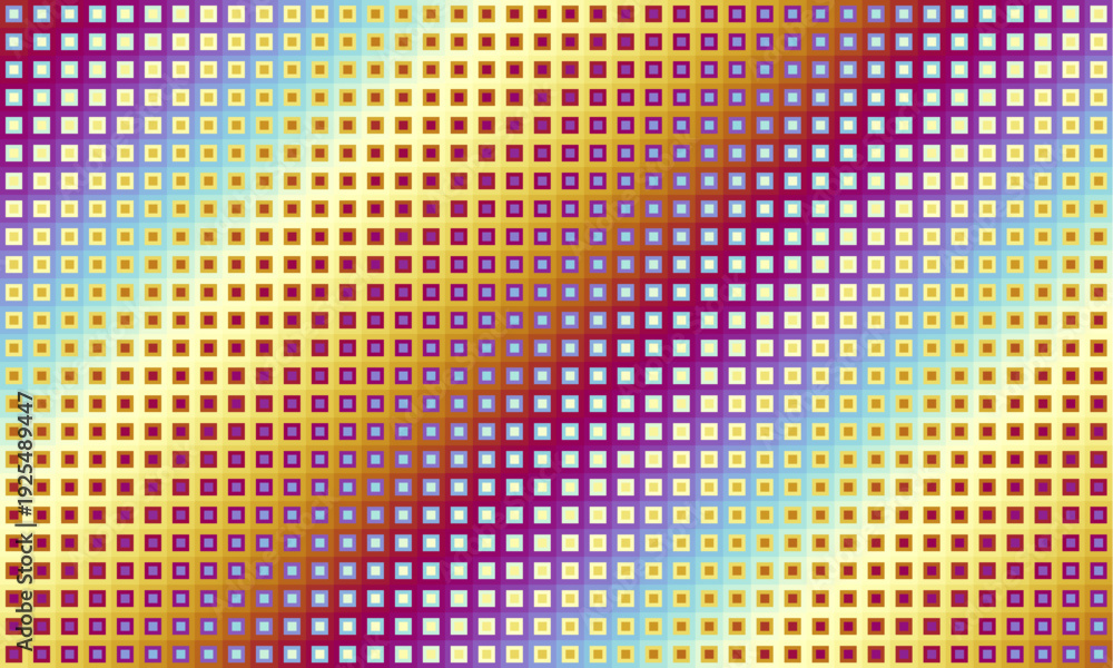 Obraz premium Optical effect of surreal psychedelic texture. Moir vector halftone gradient pattern . Simple pattern with small dots