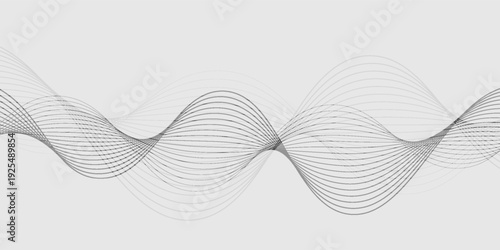 Abstract vector background with black wavy lines. EPS10