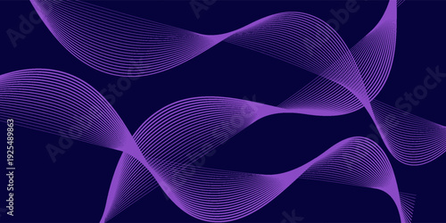 Abstract glowing wave lines on light blue background. Modern flowing wavy lines. Dynamic wave pattern. Futuristic concept. Suit for banner, poster, cover, brochure, flyer, website