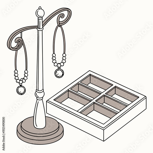 A scale and a tray are shown in this image