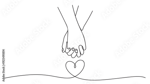 Couple Holding Hands Forming Heart