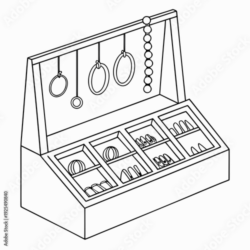 A jewelry box with various pieces of jewelry