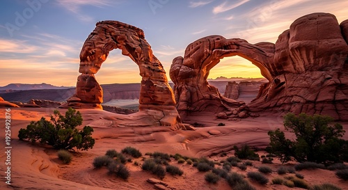 Sunset at Delicate Arch.