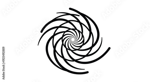 Spiral swirl abstract geometric pattern