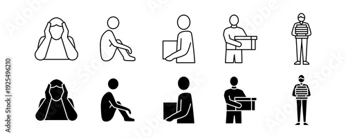 Jobless Unemployment Icon Vector Illustration