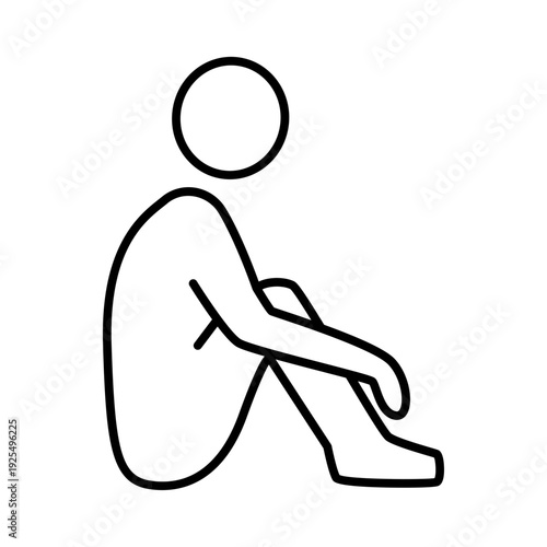 Jobless Unemployment Icon Vector Illustration