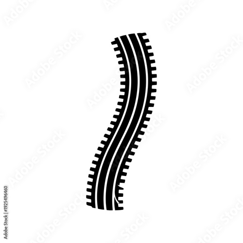 Grunge Motorcycle Tire Track Vector