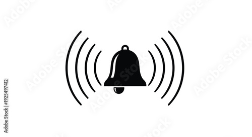 Simple black lines forming a radiating wave minimalist design silhouette