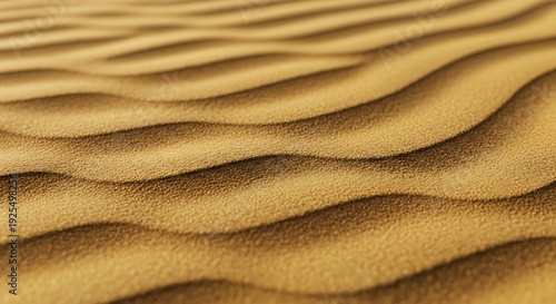 Close-up of Rippling Sand Dunes in Desert Keywords: sand, desert, dunes, texture, pattern