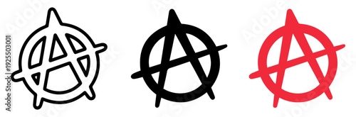 anarchy symbol graffiti icon