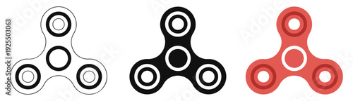 fidget spinner toy icon set