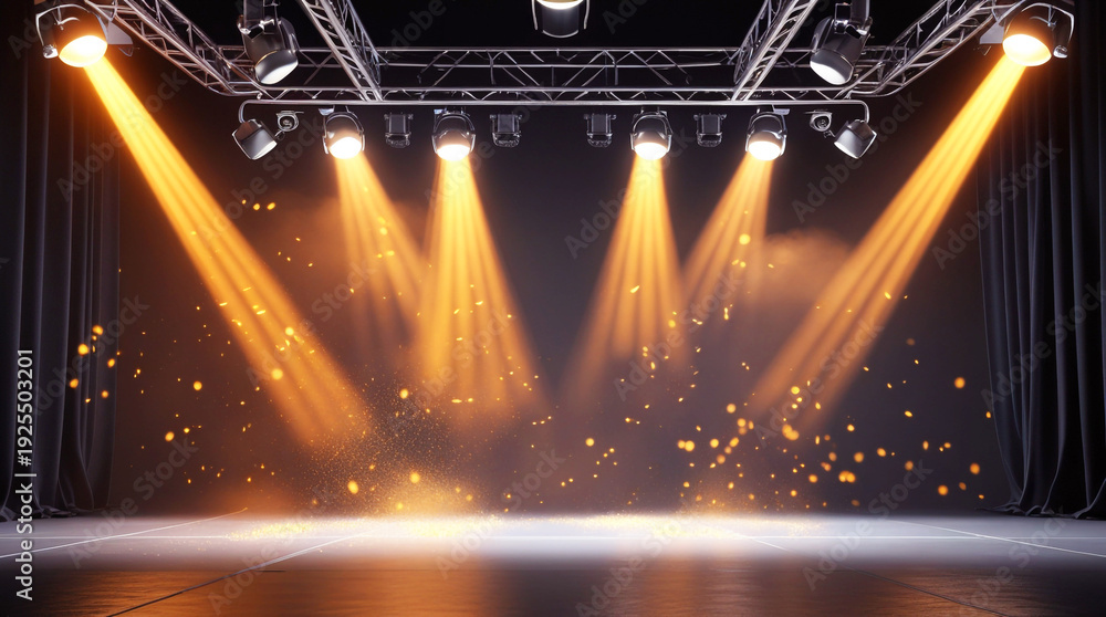 Fototapeta premium stage with spotlight