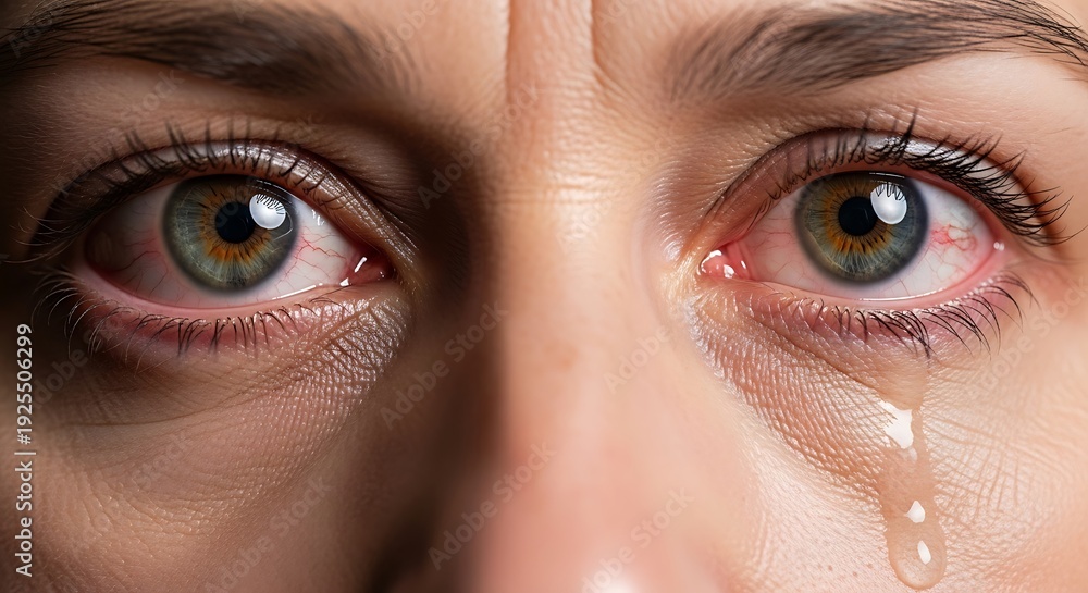 Naklejka premium Crying Womans Eyes.