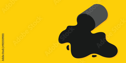 Background of crude oil spilled in a barrel
