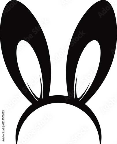 Black bunny ears headband for cosplay and party accessories