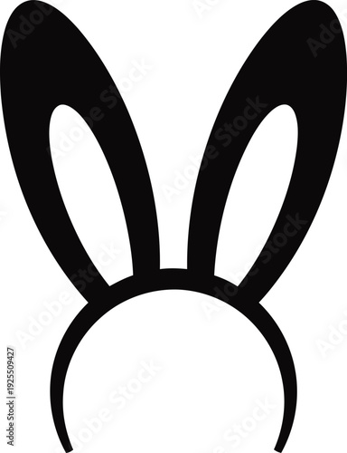 Black bunny ears headband for cosplay and party accessories