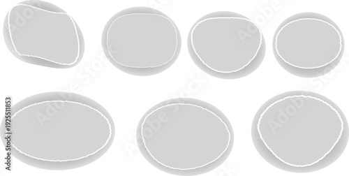 Collection of Torn Paper Pieces and Ripped Notebook Edges for Scrapbooking and Collage Graphic Design Vector illustration