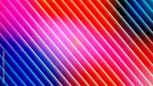 Radiant diagonal light spectrum bands in gradient blue, purple, pink, and teal background -Background