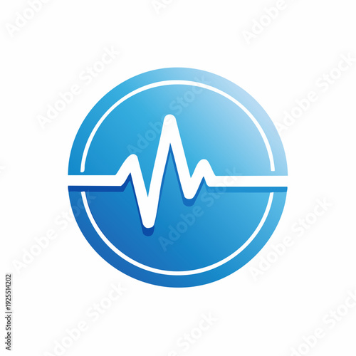 Healthcare technology concept with a white pulse monitor waveform