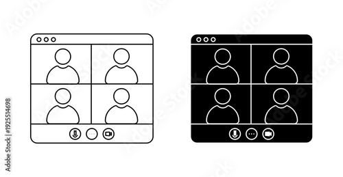 Video Conference Call Interface Icon