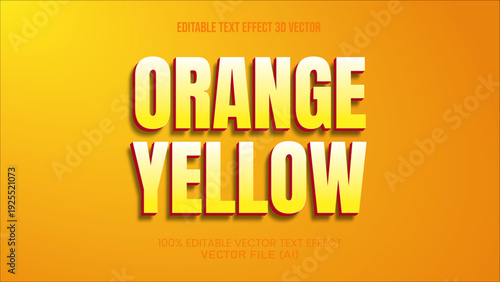 ORANGE YELLOW EDITABLE TEXT EFFECT