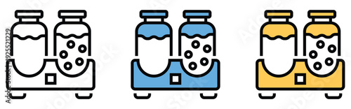 Three glass jars with soil and seedlings growing in sunlight on wooden table minimalist eco gardening concept