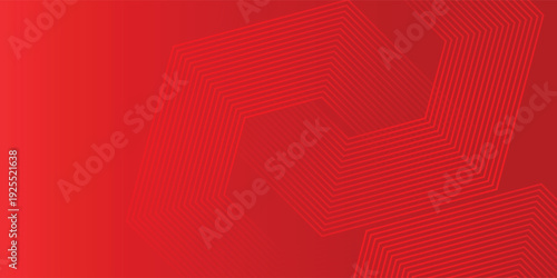 Abstract hexagon rendering of red abstract glass background simple