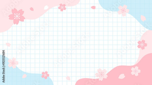 春のSALEやキャンペーン　ポップなバナー背景　16:9	