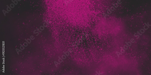 Explosion of pink dust on black background. Freeze motion of pink powder splash. hand painted on canvas in different colors and textures .
