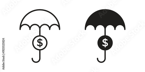 assets protection icon vector isolated on white background. Simple icon set.