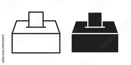 Ballot icon vector isolated on white background. Simple icon set.