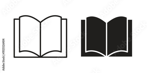 Book icon vector isolated on white background. Simple icon set.