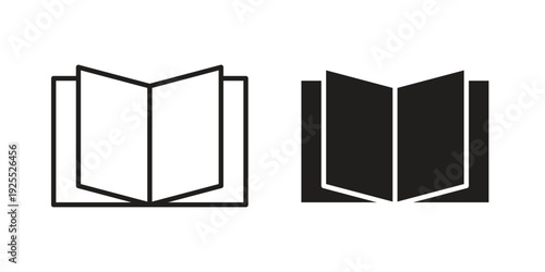 Book icon vector isolated on white background. Simple icon set.