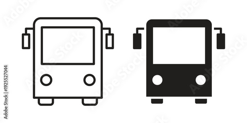 Bus icon vector isolated on white background. Simple icon set.