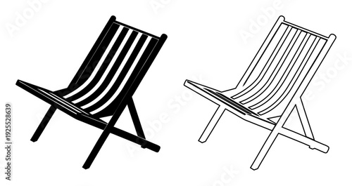 Relaxing beach chair, perfect for summer vacation and seaside leisure