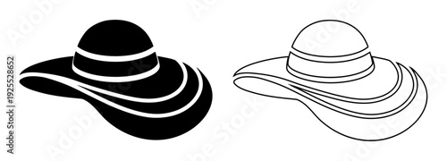 Elegant wide-brimmed hat, perfect for sunny days and stylish protection.