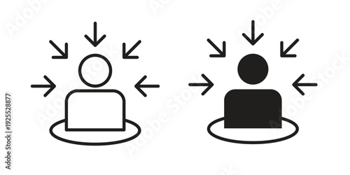 Centric consumer icon vector isolated on white background. Simple icon set.