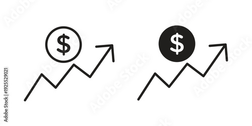 Chat arrow grow icon vector isolated on white background. Simple icon set.