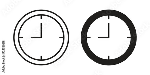 Clock icon vector isolated on white background. Simple icon set.