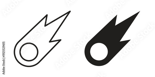 Comet icon vector isolated on white background. Simple icon set.