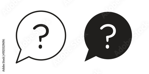 Comment question icon vector isolated on white background. Simple icon set.